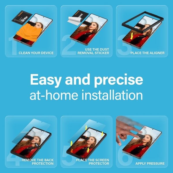 PanzerGlass Samsung Galaxy S25 Ultra Skjermbeskytter Ultra-Wide Fit EasyAligner
