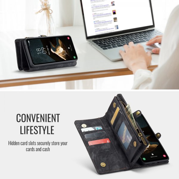 CaseMe Samsung Galaxy S26 Etui 008 Series Avtakbart Deksel Svart