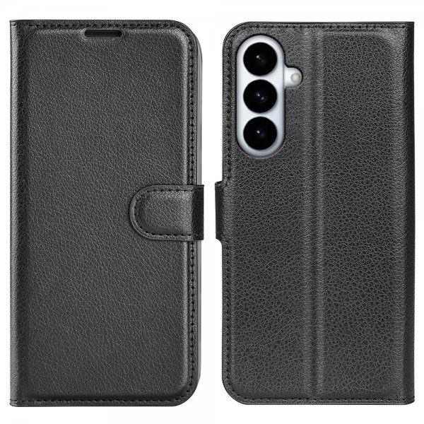 Samsung Galaxy S26 Plus Etui Litchi Svart