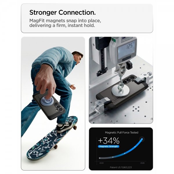 Spigen Samsung Galaxy S26 Plus Deksel Tough Armor MagFit Gunmetal