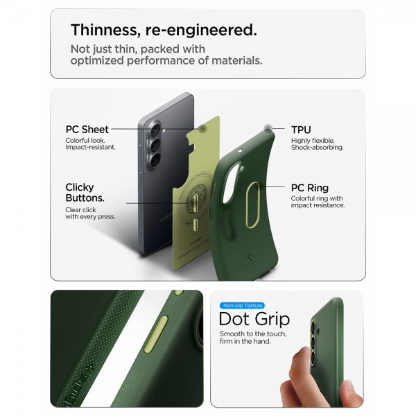 Spigen Samsung Galaxy S26 Deksel Nano Pop MagFit Avo Green