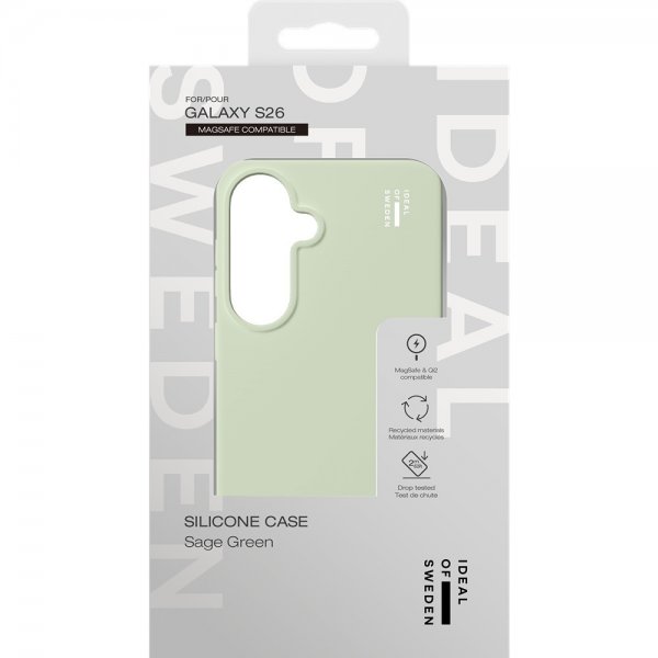 Ideal of Sweden Samsung Galaxy S26 Deksel Silicone Case MagSafe Sage Green