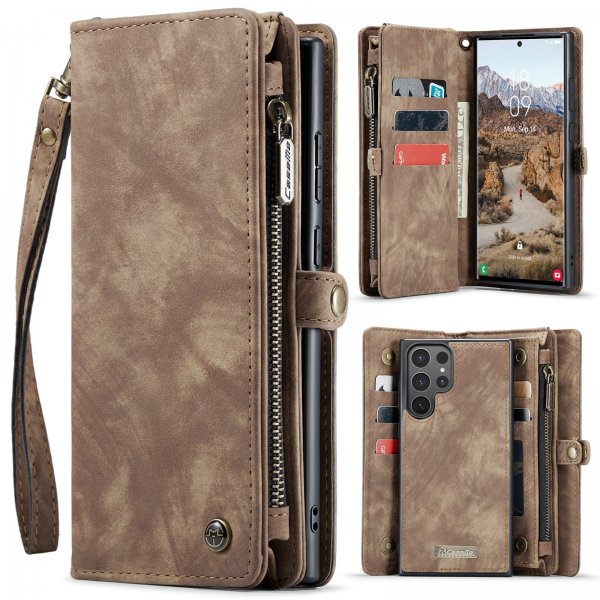 CaseMe Samsung Galaxy S26 Ultra Etui 008 Series Avtakbart Deksel Brun