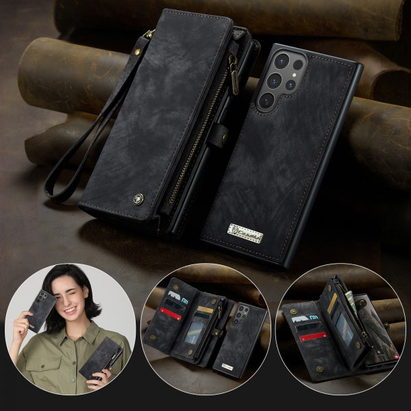 CaseMe Samsung Galaxy S26 Ultra Etui 008 Series Avtakbart Deksel Svart
