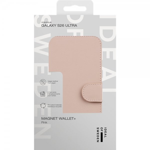 Ideal of Sweden Samsung Galaxy S26 Ultra Etui Magnet Wallet+ Rosa