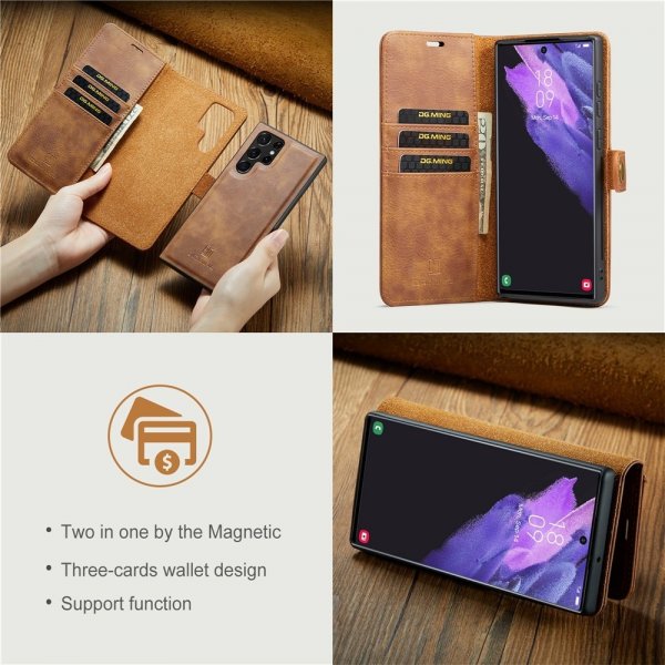 Dg.Ming Samsung Galaxy S26 Ultra Etui Avtagbart Deksel Brun