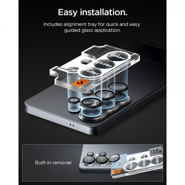 Spigen Samsung Galaxy S26 Ultra Kamerabeskytter GLAS.tR EZ Fit Optik Pro 2-pakning Svart