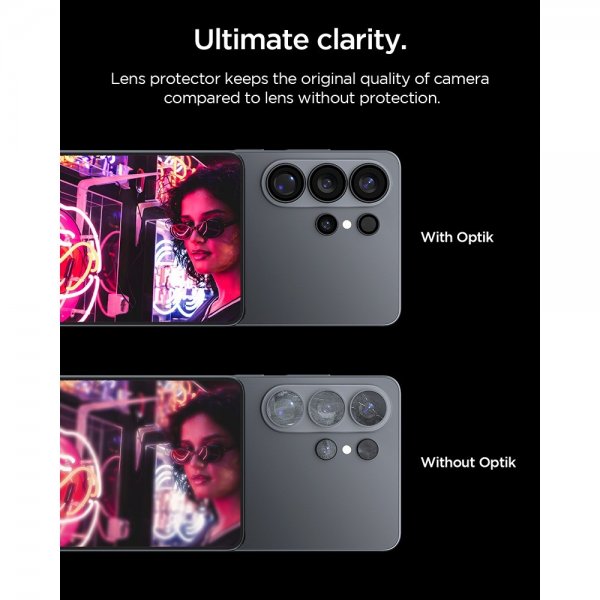 Spigen Samsung Galaxy S26 Ultra Kamerabeskytter GLAS.tR EZ Fit Optik Pro 2-pakning Svart