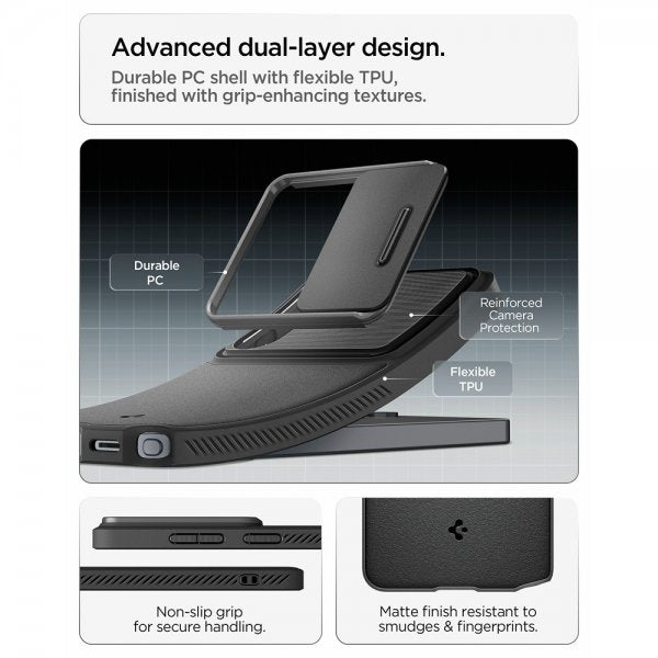 Spigen Samsung Galaxy S26 Ultra Deksel Optik Armor Svart