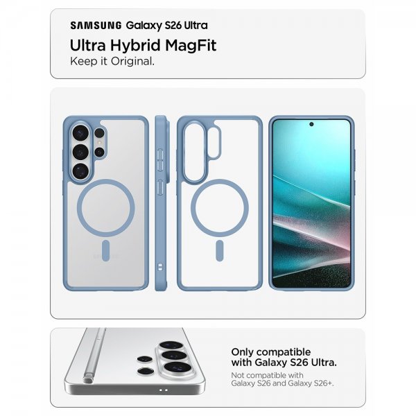 Spigen Samsung Galaxy S26 Ultra Deksel Ultra Hybrid MagFit Light Blue