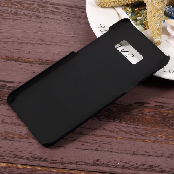 Samsung Galaxy S8 MobilDeksel HardPlast Gummiyta Svart