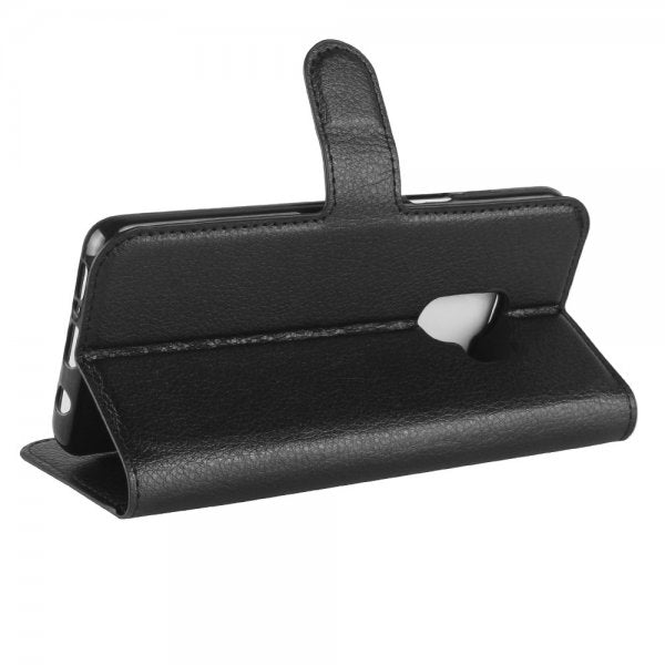 Samsung Galaxy S9 Etui Litchi Svart