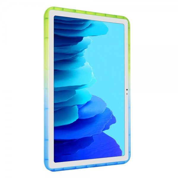Samsung Galaxy Tab A7 Deksel Glitter Gradient Grønn Blå