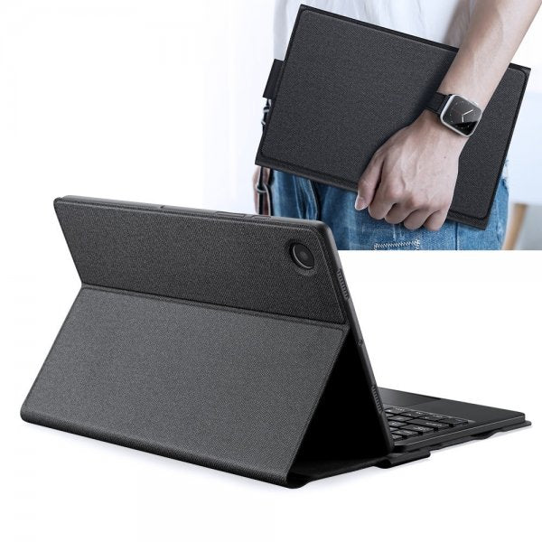 Dux Ducis Samsung Galaxy Tab A8 Etui Innebygd Tastatur Svart