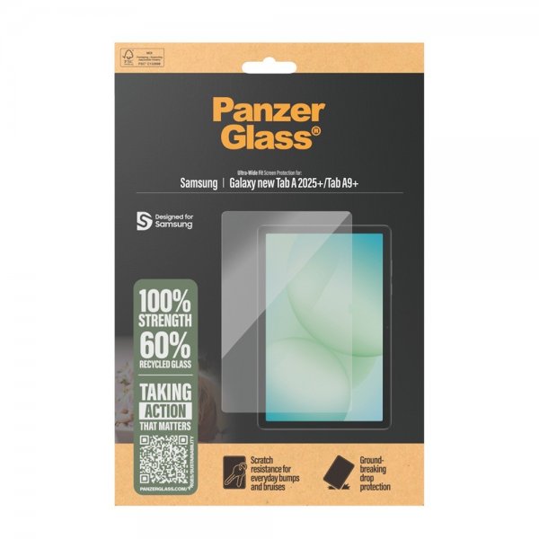 PanzerGlass Samsung Galaxy Tab A9 Plus/Galaxy Tab A11 Plus Skjermbeskytter Ultra-Wide Fit