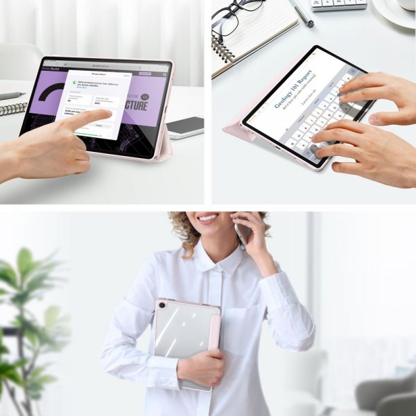 Dux Ducis Samsung Galaxy Tab A9 Plus Etui TOBY Series Rosa