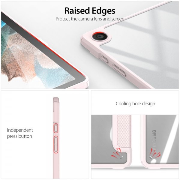 Dux Ducis Samsung Galaxy Tab A9 Plus Etui TOBY Series Rosa