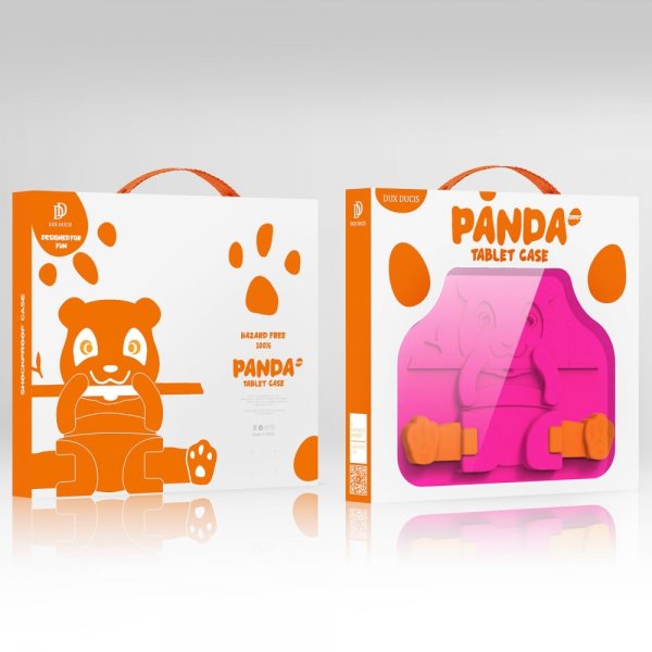 Dux Ducis Samsung Galaxy Tab A7 Lite/Galaxy Tab A9 Deksel Panda Magenta