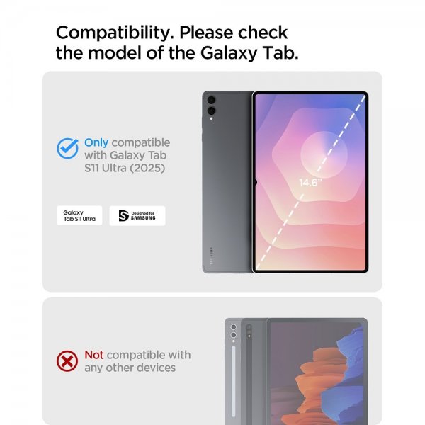 Spigen Samsung Galaxy Tab S11 Ultra Deksel Tough Armor Pro Svart