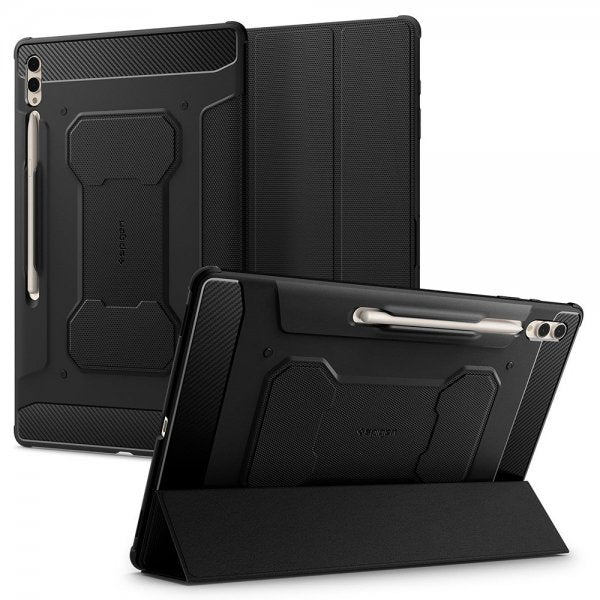Spigen Samsung Galaxy Tab S8 Ultra/S9 Ultra/S10 Ultra Etui Rugged Armor Pro Svart