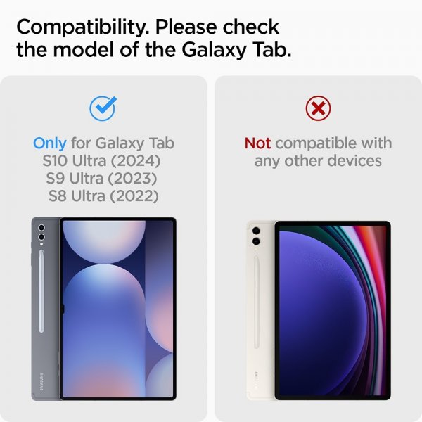 Spigen Samsung Galaxy Tab S8 Ultra/S9 Ultra/S10 Ultra Etui Ultra Hybrid Pro Grå