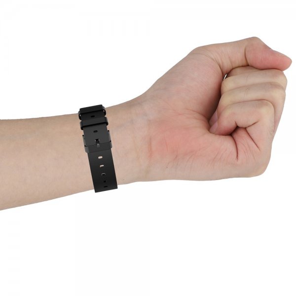 Samsung Galaxy Watch 20mm Armbånd Ekte Skinn Svart