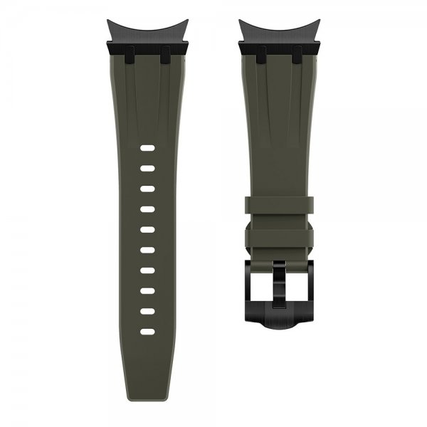 Samsung Galaxy Watch 20mm Armbånd Silikon Svart Spenne Grønn