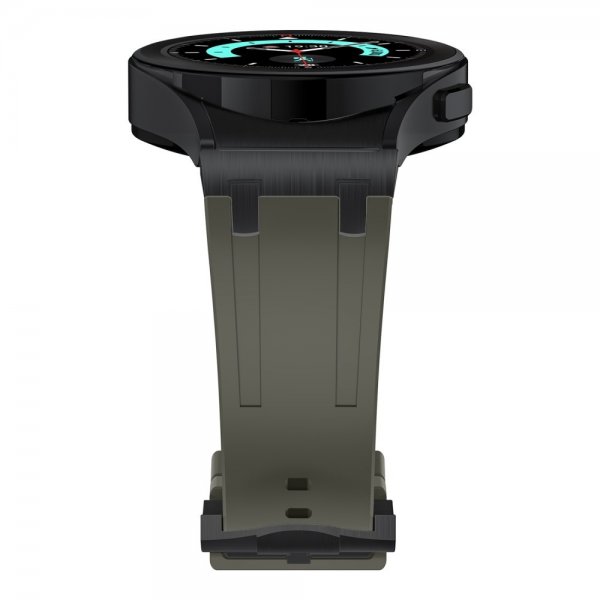 Samsung Galaxy Watch 20mm Armbånd Silikon Svart Spenne Grønn