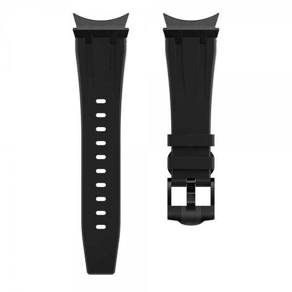 Samsung Galaxy Watch 20mm Armbånd Silikon Svart Spenne Svart