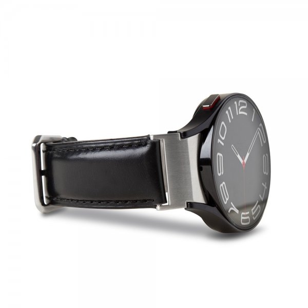 Puro Samsung Galaxy Watch 20mm Armbånd Leather Band Svart
