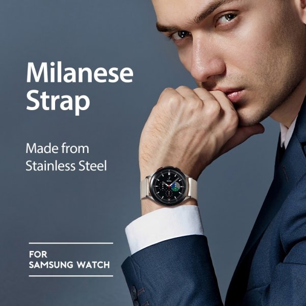 Dux Ducis Samsung Galaxy Watch 20mm Armbånd Milanese Starlight Silver