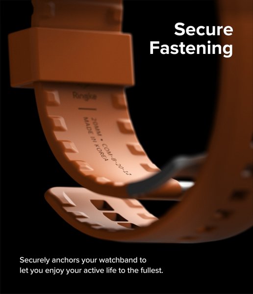 Ringke Samsung Galaxy Watch 20mm Armbånd Rubber One Bold Band Oransje