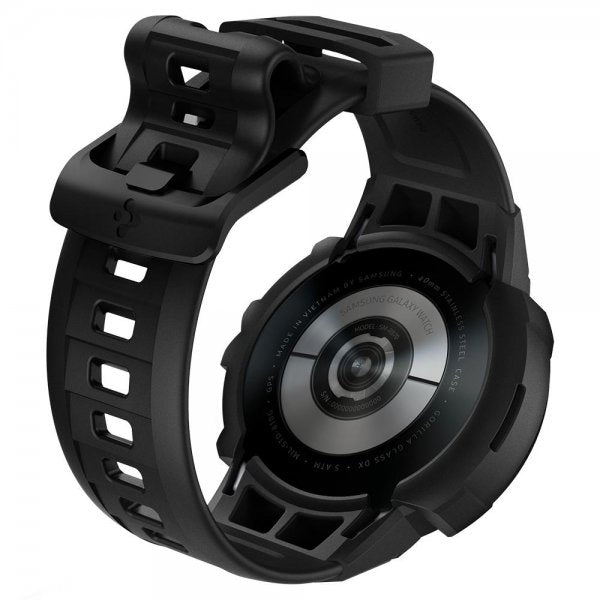 Spigen Samsung Galaxy Watch 4/5 40mm Deksel med Armbånd Rugged Armor Pro Charcoal Gray