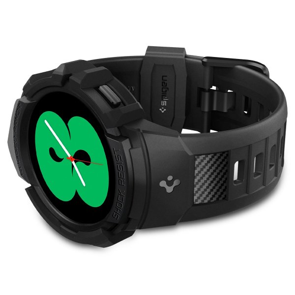 Spigen Samsung Galaxy Watch 4/5 40mm Deksel Armbånd Rugged Armor Pro Svart