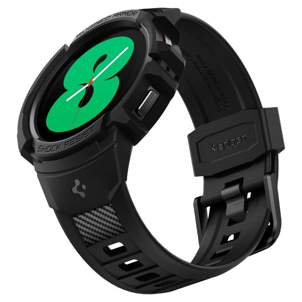 Spigen Samsung Galaxy Watch 4/5 40mm Deksel Armbånd Rugged Armor Pro Svart