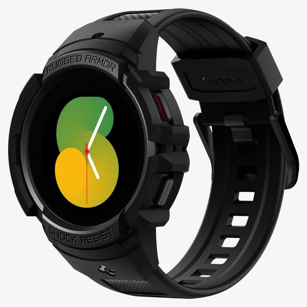 Spigen Samsung Galaxy Watch 4/5 44mm Deksel Armbånd Rugged Armor Pro Svart