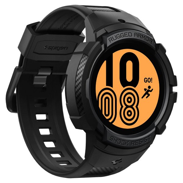 Spigen Samsung Galaxy Watch 4/5 44mm Deksel Armbånd Rugged Armor Pro Svart
