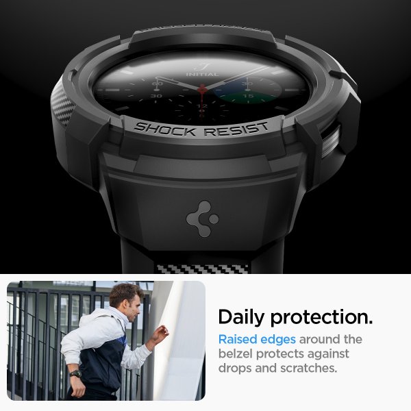 Spigen Samsung Galaxy Watch 5 Pro 45mm Deksel Armbånd Rugged Armor Pro Svart