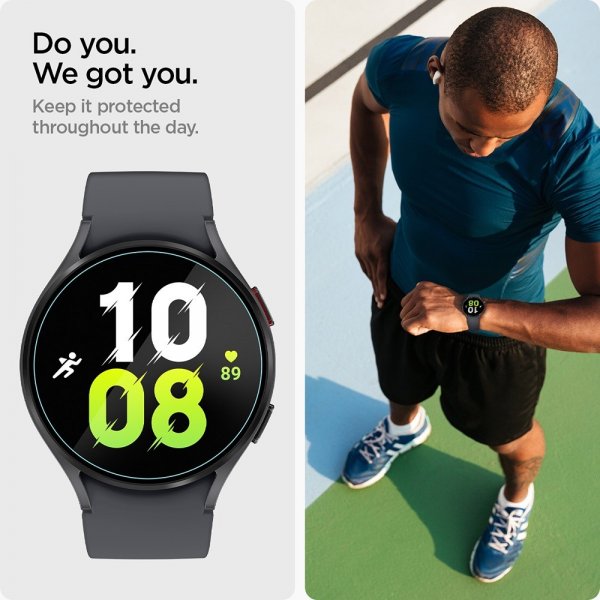 Spigen Samsung Galaxy Watch 6 44mm Skjermbeskytter GLAS.tR EZ Fit 2-pakning