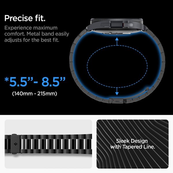 Spigen Samsung Galaxy Watch 6 Classic 47mm Armbånd Modern Fit 316L Svart