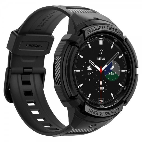 Spigen Samsung Galaxy Watch 6 Classic 47mm Deksel Armbånd Rugged Armor Pro Svart