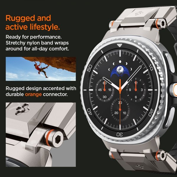 Spigen Samsung Galaxy Watch 8 40/44mm/Classic 46mm Armbånd DuraPro Armor Svart