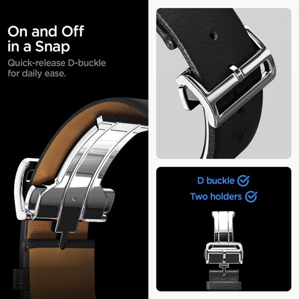 Spigen Samsung Galaxy Watch 8 40/44mm/Classic 46mm Armbånd Enzo Svart