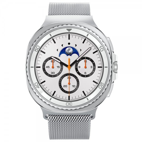 Spigen Samsung Galaxy Watch 8 40/44mm/Classic 46mm Armbånd Metal Fit Sølv