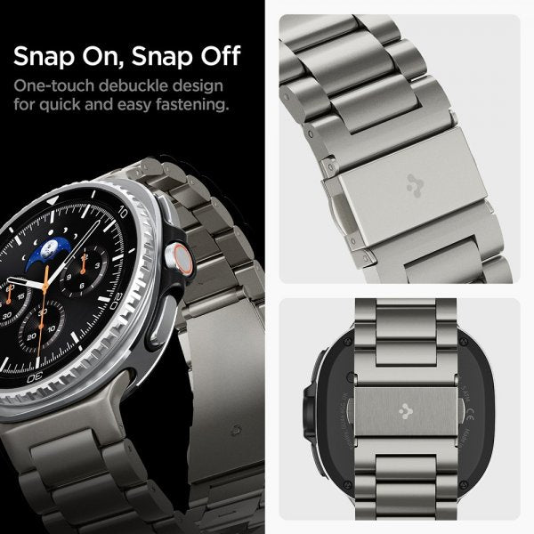 Spigen Samsung Galaxy Watch 8 40/44mm/Classic 46mm Armbånd Modern Fit Titanium Natural Titanium