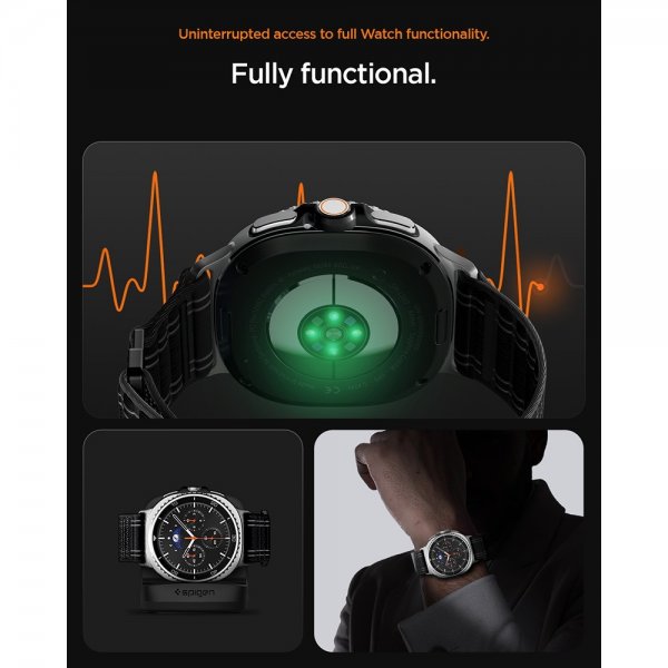Spigen Samsung Galaxy Watch 8 40/44mm/Classic 46mm Armbånd WBF0 Svart
