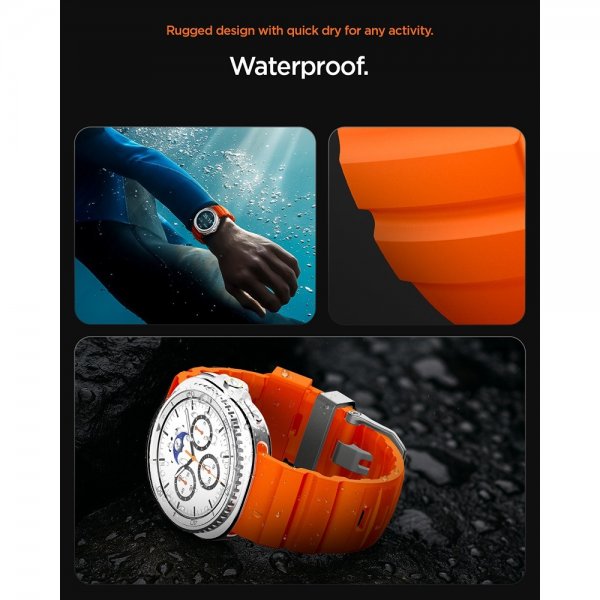Spigen Samsung Galaxy Watch 8 40/44mm/Classic 46mm Armbånd WBS2 Oransje