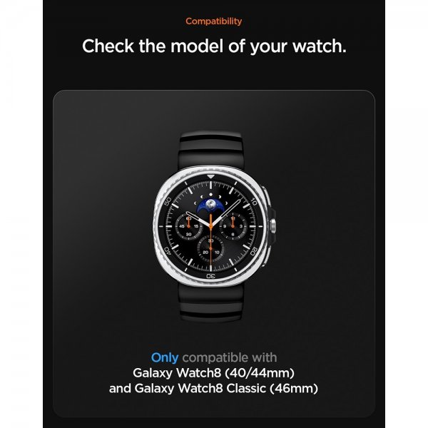 Spigen Samsung Galaxy Watch 8 40/44mm/Classic 46mm Armbånd WBS2 Svart