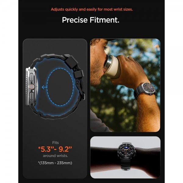 Spigen Samsung Galaxy Watch 8 40/44mm/Classic 46mm Armbånd WBS2 Svart