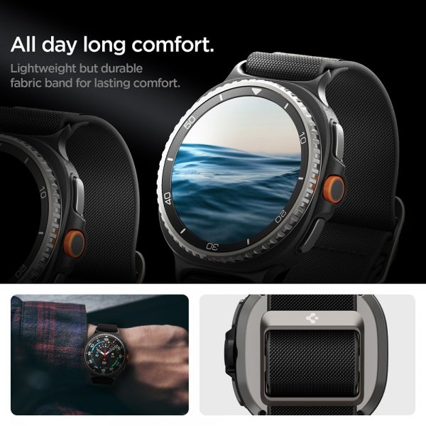 Spigen Samsung Galaxy Watch 8 40/44mm/Classic 46mm Armbånd Lite Fit Svart